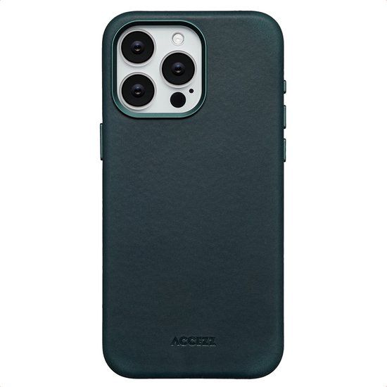 Accezz Vintage Leather Backcover geschikt voor iPhone 15 Pro Max - Smokey Green