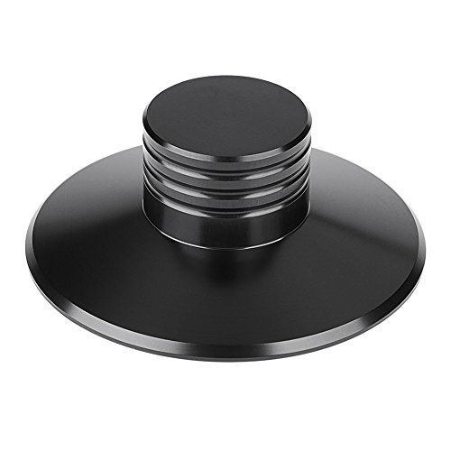 VBESTLIFE Record Gewicht Stabilizer, Vinyl Draaitafel Record Clamp Disc Stabilizer Aluminium TrillingsReducer voor LP Vinyl Record Gewichtsspeler (Zwart)