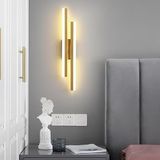 Comely Moderne LED Wandlamp, 16W Goud 3 Kleurtemperaturen 3000K/4000K/6500K LED Wandlamp voor Slaapkamer, Woonkamer, Eetkamer, Gang, Trap