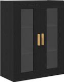 vidaXL Wandkast eiken zwart - 69,5 x 34 x 90 cm
