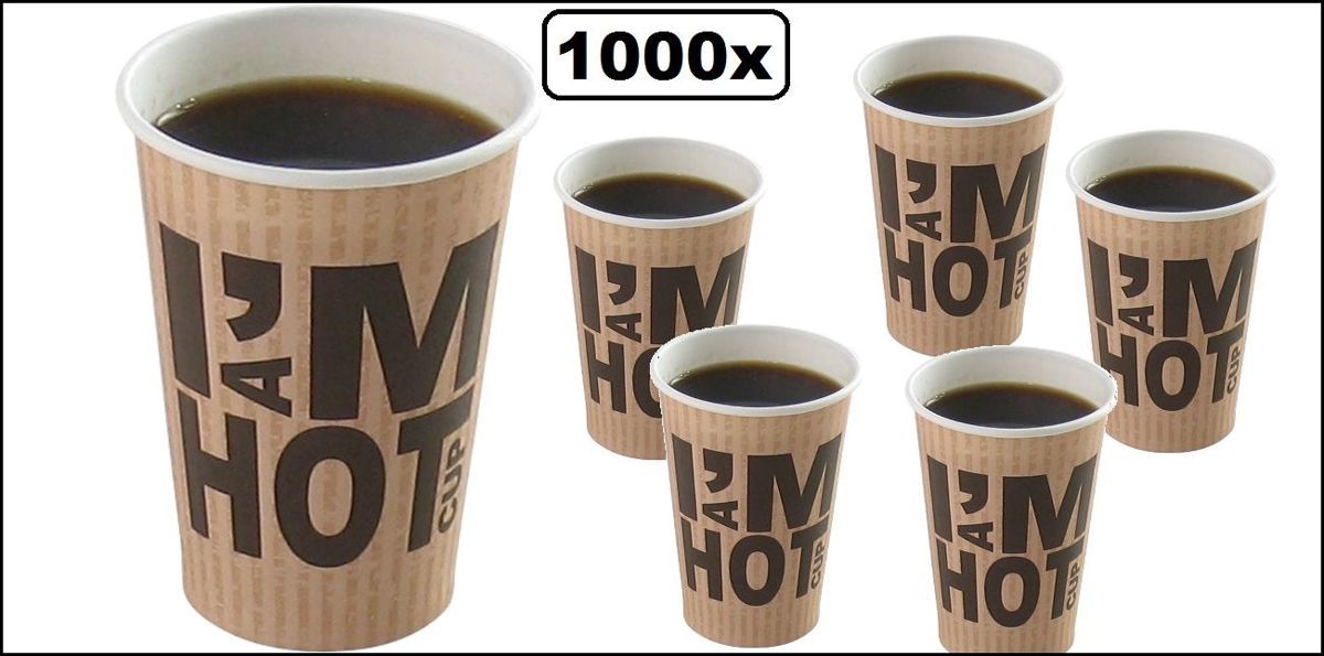 Themaparty 1000x Koffiebeker I am Hot 180cc