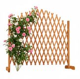 Relaxdays Klimplantenrek Hout Uitschuifbaar 37-200 cm Oranje