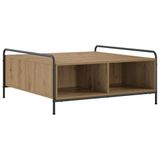 vidaXL - Salontafel - Artisanaal - eiken - 90 x 90 x 41 cm