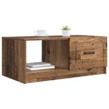 vidaXL Salontafel Oud hout 90 x 50 x 37 cm Bewerkt hout
