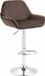 And OutdoorMatch Velvet barkruk Garry - Set van 1 - 63-83cm zithoogte - Met rugleuning - In hoogte verstelbaar - Voor keuken en bar - Ergonomische barstoelen - Chroom