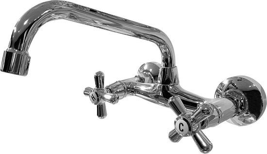 Best Design Liberty Keukenwandmengkraan Chroom Nostalgisch Messing 3801530