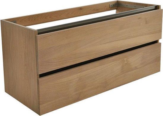Wiesbaden Oak wastafelonderkast - 120x46x53cm - Eiken
