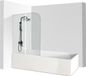 Douchewand 100x140cm glas veiligheid inklapbaar transparant