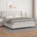 Maison Exclusive - Sommier à lattes de lit avec matelas Blanc 200x200cm Similicuir