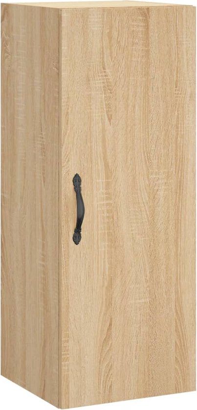vidaXL Wandkast 34,5x34x90 cm bewerkt hout sonoma eikenkleurig