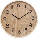 Atmosphera Woody Wandklok - 38 cm - Hout - Beige