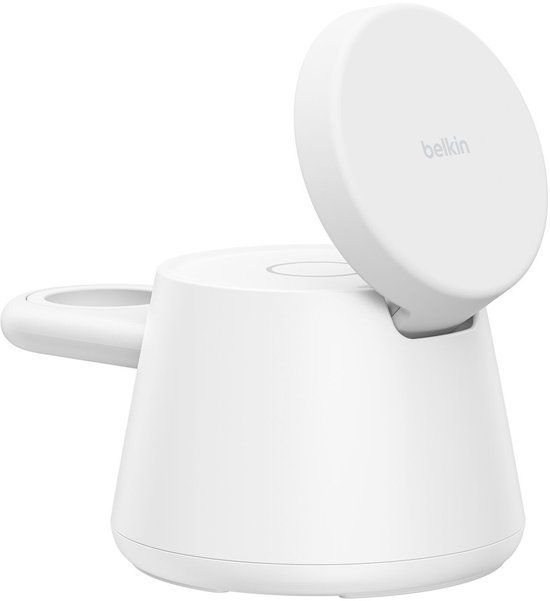 Belkin WIZ052kqWH 3-in-1 Draadloos Oplaadstation met USB-C Poort voor Smartphone, Headset, Smartwatch - Wit