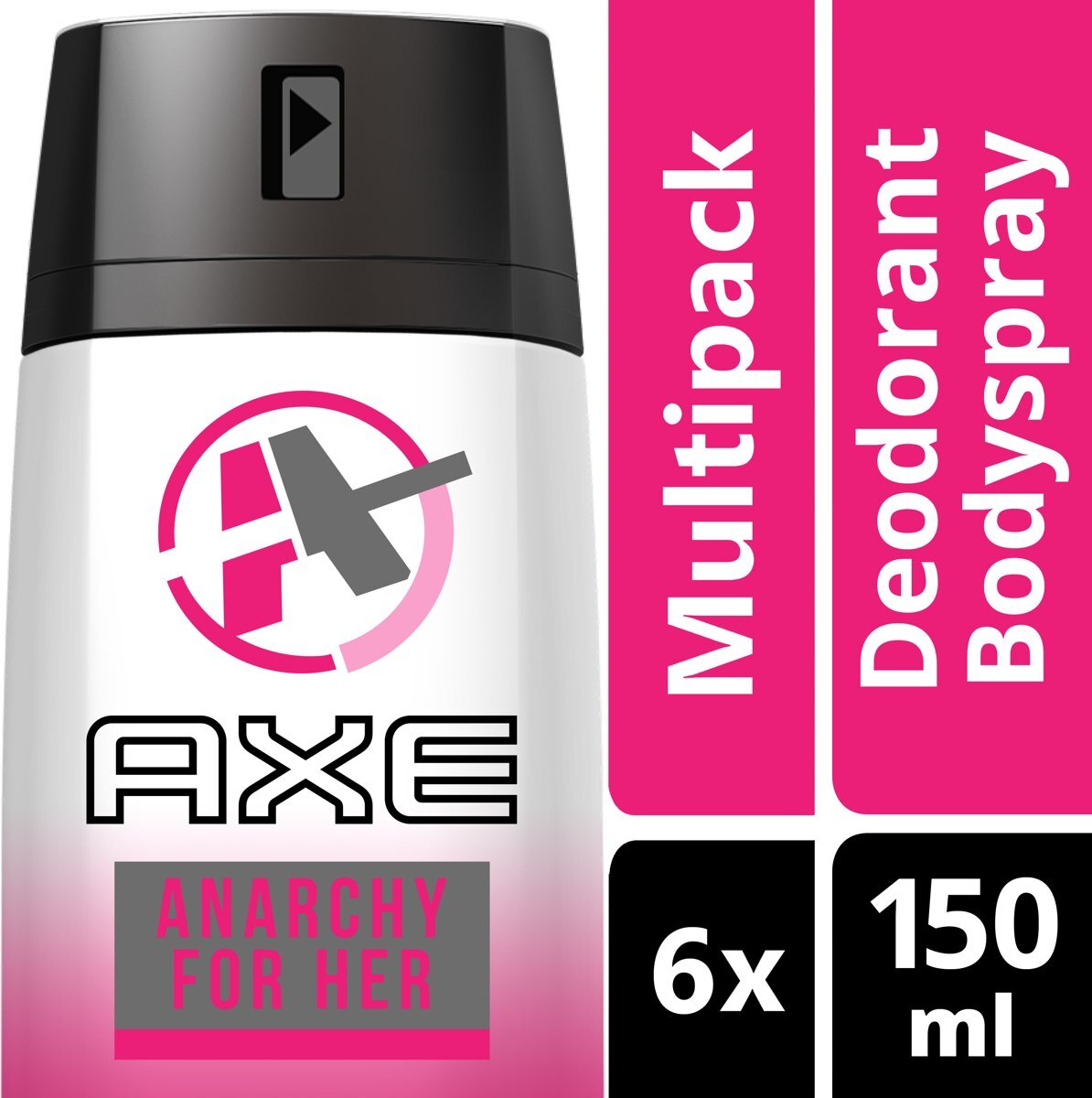 AXE Anarchy For Women - 150 ml - Deodorant Spray - 6 stuks - Voordeelverpakking