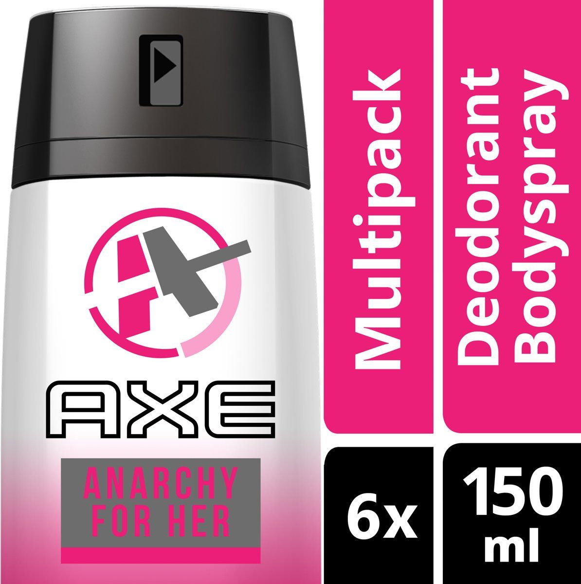 AXE Anarchy For Women - Deodorant Spray - 6 stuks - Voordeelverpakking