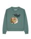 Watapparel Sweatshirt 'Ich hase dich!' lichtbruin / groen / zwart