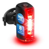 Fischer Led-zaklamp, achterlicht, fietsverlichting, fietsachterlicht, oplaadbaar, beschermingsklasse IPX4, zwart