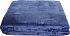 Couverture douce, 220x240 cm, couverture polaire, couverture de salon en polyester, couvre-lit, bleu foncé