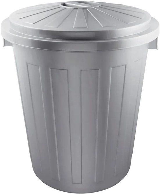 Keeeper Vuilnisbak / Papier Met Multifunctionele Afsluitbaar Deksel Zeer Groot 50 L Plateerde