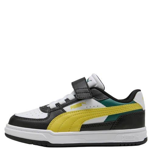 Puma Caven III Block imitatieleren sneakers - zwart/geel