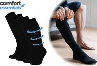 Comfort Essentials Compressie Sokken - Steunkousen Mannen & Vrouwen - 2 Paar - Zwart - 39/42