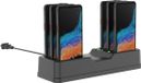 RAM Mounts 6-Port Charging Dock Geschikt voor Samsung XCover6 Pro zonder case - Zwart