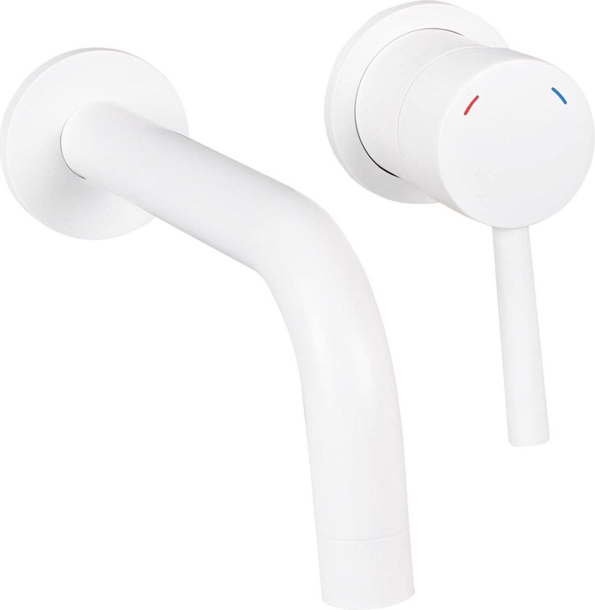 Differnz Kraan Inbouw koud/warm rechts mat wit 30.416.16