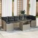 vidaXL Tuinbank Set Lichtgrijs en Grijs Polyrattan