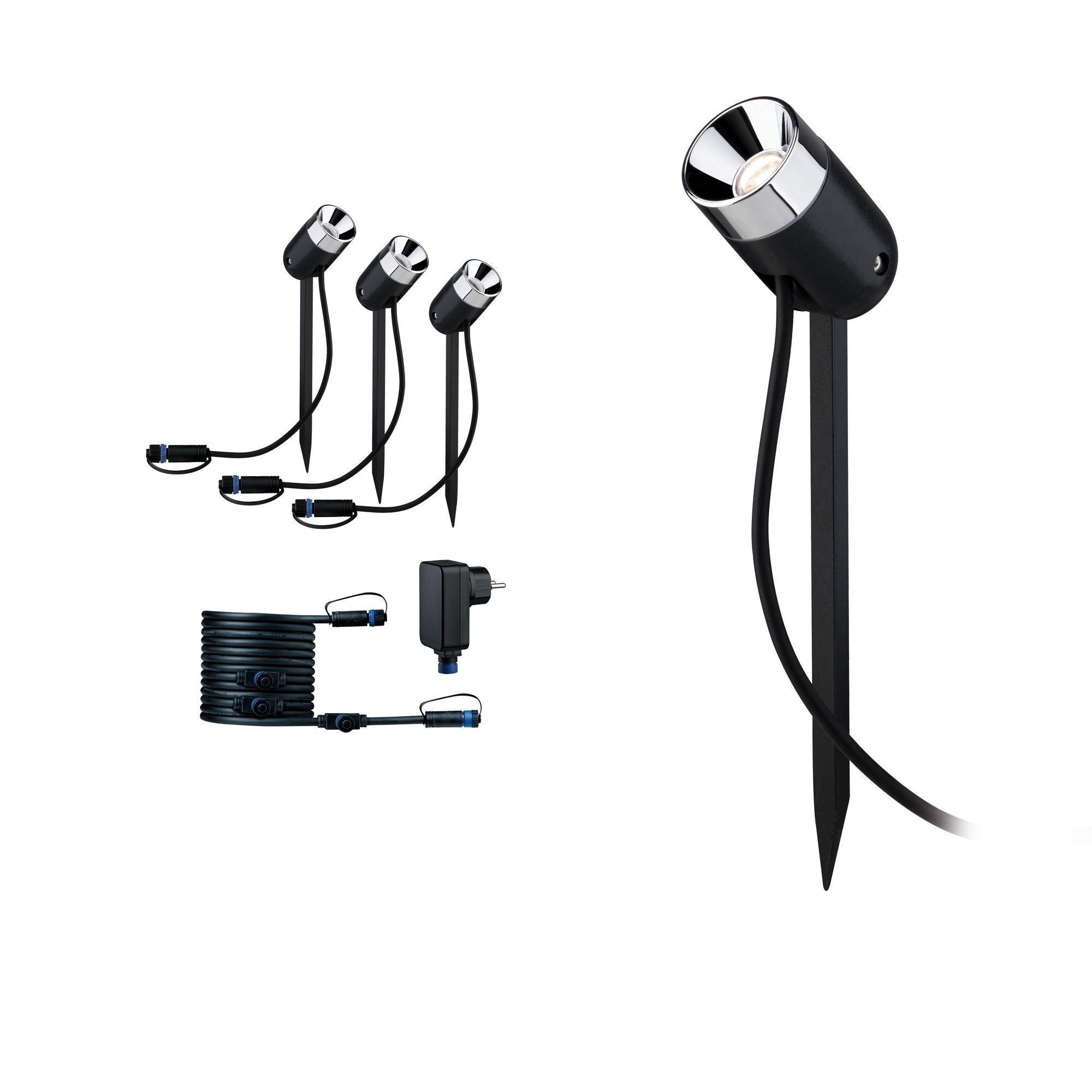 Paulmann Plug & Shine Pike IP65 Grondspot - 370 Lumen - 3000K - Zwart