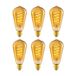 Amazon Basics Ledlampen, 6 stuks, E27, antieke stijl, retro, amberkleurig glas, vintage, ST64, 4 W (vervangt 25 W), 1800 K, ultrawarm licht