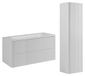 3xE living Ensemble salle de bain vasque + colonne 100 cm, blanc