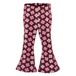 Z8 mini flared broek Rana donkerrood/roze