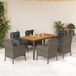 Maison Exclusive - Ensemble de jardin, 7 pièces, avec coussins, gris, en polyrotin