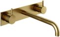 Hotbath Cobber - Wastafelmengkraan - Zonder Waste - Laag - Geborsteld Messing PVD - Inbouw
