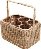 Relaxdays Flessenmand - naturel - 32x34x22 cm - met handvat
