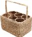 Relaxdays Flessenmand - naturel - 32x34x22 cm - met handvat
