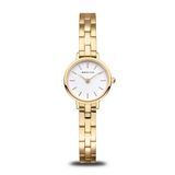 Bering 11022-734 Polshorloge Dames Kwarts Classic Goudkleurig Staal Wit Saffierglas 3 ATM