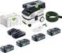 Festool CTLC MINI I-Basic unité d'aspiration sans fil 36 V (2x 18 V) classe de poussière L + 4x batterie 4,0 Ah + chargeur double + Systainer