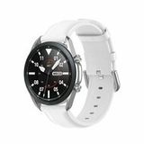 By Qubix Qubix - Classic Leren Bandje Wit 22mm voor Garmin Vivoactive 4 / 4L