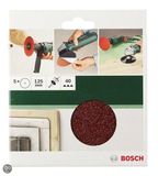 Bosch set de 5 pièces de papier abrasif pour perceuse 125 mm - grain 180