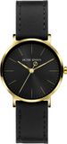 JACOB JENSEN Timeless Nordic Contemporary 175 Dameshorloge - Ø 32 mm - Zwart/Goudkleurig