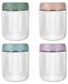 Elzusha - Set van 4 Pots de conservation pour aliments pour bébé avec couvercle hermétique