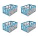 keeeper Vouwkratten ben, robuust en professioneel, met zacht aanvoelende handgrepen, 45 l, blauw (Eco Sky Blue), 4 stuks