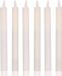 Magic Flame Bougies de dîner - LED - 6x pièces - blanc - 25 cm - avec paillettes