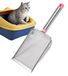Merkloos Ergonomische Kattenstrooiselschep van Roestvrij Staal