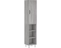 vidaXL High Cabinet - 34.5x34x180 cm - Wood - Gray Sonoma Oak