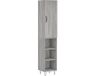 vidaXL High Cabinet - 34.5x34x180 cm - Wood - Gray Sonoma Oak
