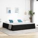 Maison Exclusive - lit de rangement avec matelas noir 200 x 200 cm polyester