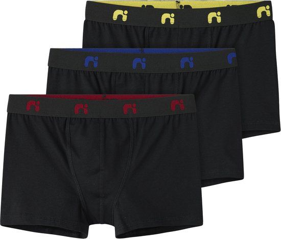 Name it Boxershorts Basic 3-Pack Zwart 134/140