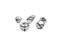 Zilverkleurige klokken, 8 mm, 40 stuks.