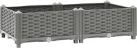 vidaXL Verhoogde Plantenbak 80x40x23 cm Polypropeen Grijs